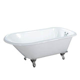 Abbey Cast Iron Roll Top WH, 48'', 3-3/8'' Holes, BN Feet