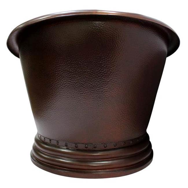 Celaya 66'' Ped DBL Slipper Tub Copper,Mexican Finish IN & EX