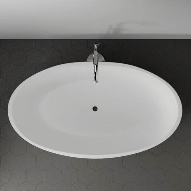 Magnus BARstone Oval, 63'', No Faucet Holes, White Matte