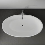 Magnus BARstone Oval, 63'', No Faucet Holes, White Matte