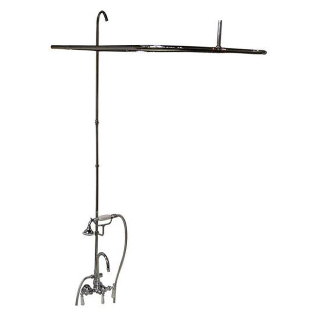 Tub Kit 67'' AC Roll Top, Shwr Unit, Supplies, Drain-BrNkl