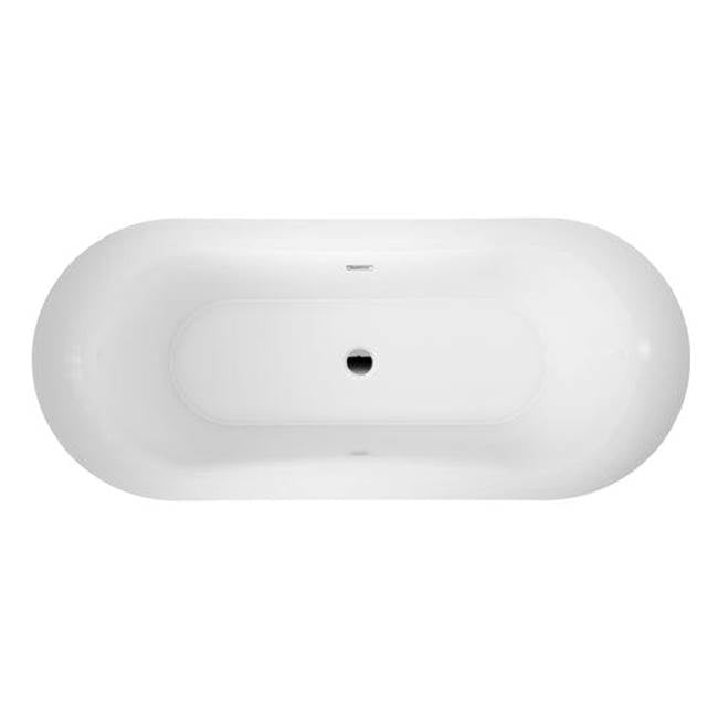 Nydia Freestanding AC Bateau Tub 72'' WH,w/Internal Drain,BN