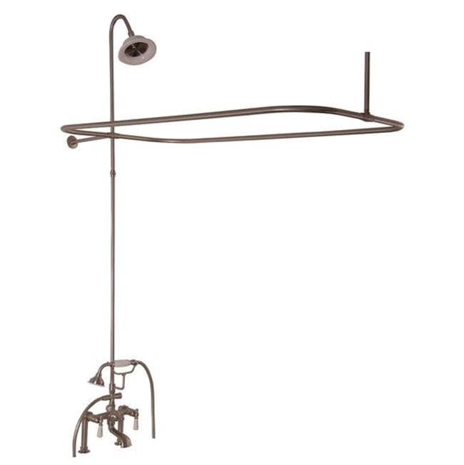 Tub Kit 67'' AC Slipper,Shwr Unit, Supplies, Drain-BrNkl
