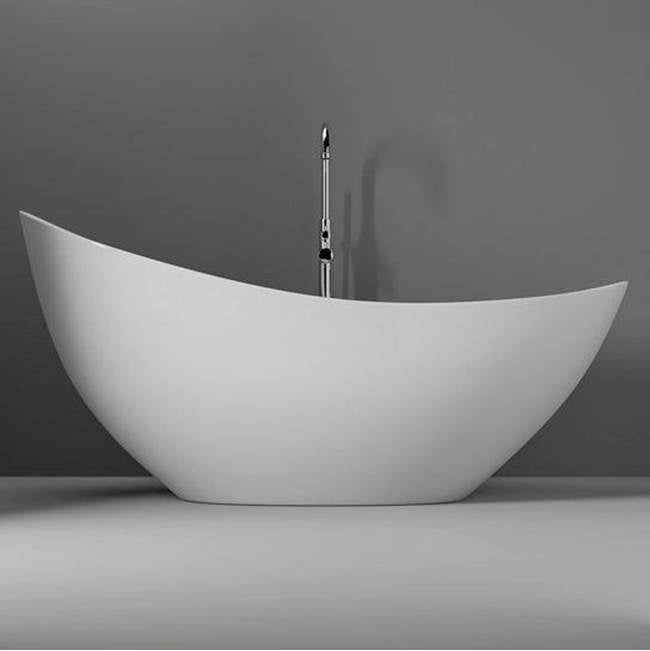 Britta BARstone Slipper Tub, No Holes, OF Slot, White Matte