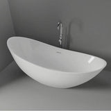 Britta BARstone Slipper Tub, No Holes, OF Slot, White Matte