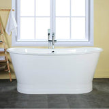 Wakely Cast Iron Tub w/Base 32'' Wide, w/o Holes,OF,WH