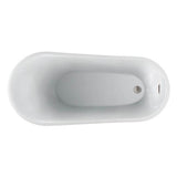 Lorenzo 60'' Acrylic Slipper,  With internal drain-OF,BN