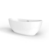 Mystique 59'' dbl slipper AC Tub,W/internal drain-OF,BN