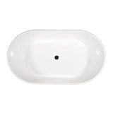 Electra 64'' BARstone Dbl Slipper OF Slot and Drain, White Matte