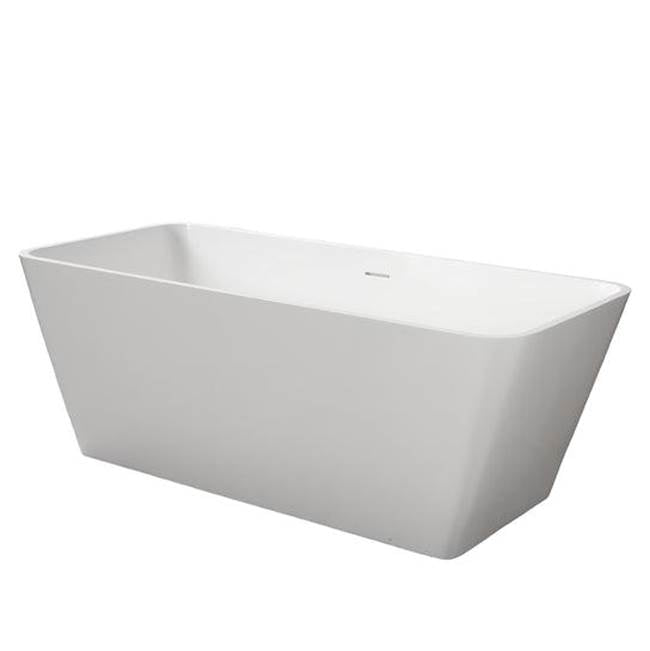 Romo 59'' BARstone Rectangular Tub White, No Holes