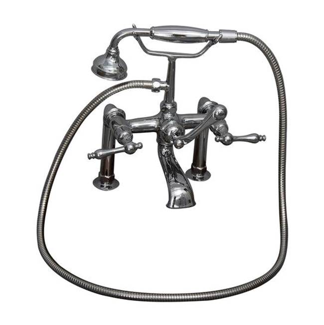Tub Kit 71'' CI Dbl Slipper, Filler, Supplies, Drain-Chrome