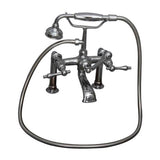 Tub Kit 71'' CI Dbl Slipper, Filler, Supplies, Drain-Chrome