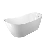 Lovina 66'' AC Slipper Tub WH, with Internal Drain Pipe, BN