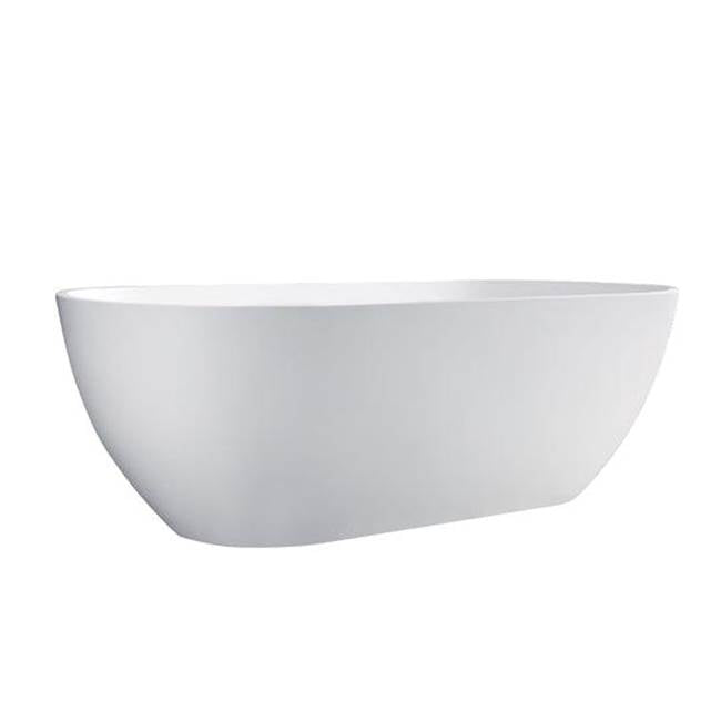 Nyoko  68'' BARstone Freestanding Tub, White Matte
