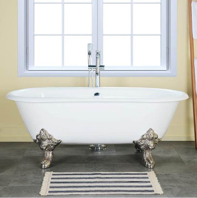 Gallagher CI 72'' Dbl Roll Tub No Holes, Black Feet
