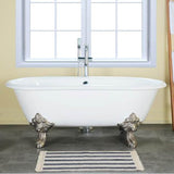 Gallagher CI 72'' Dbl Roll Tub No Holes, Black Feet