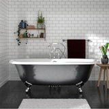 Doyle 67''CI Tub W/O Holes,FEET W/OF,Ext Polished, Inside WH