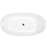 Nishi 68'' BARstone Freestanding Tub, White Matte, No Holes