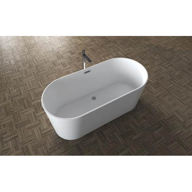 Patrick 67'' Freestanding AC WHTub,W/Internal Drain & OF BN