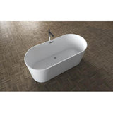 Patrick 67'' Freestanding AC WHTub,W/Internal Drain & OF BN