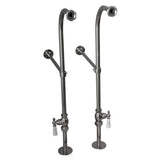 Tub Kit 67'' AC Slipper, Tub Filler, Supplies, Drain-BrNkl