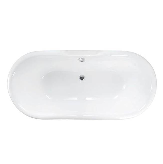 Columbus Cast Iron Dbl Roll WH 61'', 7'' Holes, BL Imp Feet
