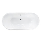 Columbus Cast Iron Dbl Roll WH 61'', 7'' Holes, BL Imp Feet