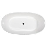 Howe 64'' BARstone Freestanding Tub, Matte White, No Holes