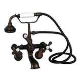 Tub Kit 67'' AC Slipper, Tub Filler, Supplies, Drain-BrNkl