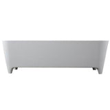 Tristan 71'' BARstone Freestanding Tub, White Matte