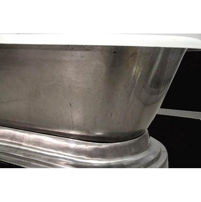 Doyle 67''CI Tub W/O Holes,Base W/OF,Ext Polished, Inside WH