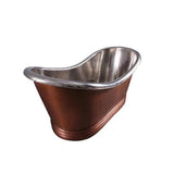 Allegro Copper Dbl Slipper,66'' No Holes, Hammered Antique