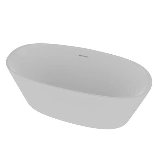 Paden 62'' BARstone Freestanding Tub, White Matte
