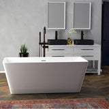 Romo 59'' BARstone Rectangular Tub White, No Holes