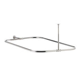 Tub Kit 60'' CI Roll Top, Shwr Rd,Filler,Supplies, Drain-Chrm