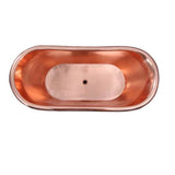 Chapal 70'' Dbl Slipper,No Hole Ext Black Copper/Int Polished