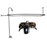 Tub Kit 60'' CI Roll Top, Shwr Unit, Supplies, Drain-Chrome