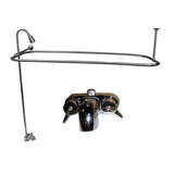Tub Kit 60'' CI Roll Top, Shwr Unit, Supplies, Drain-Chrome