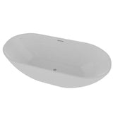 Nyoko  68'' BARstone Freestanding Tub, White Matte