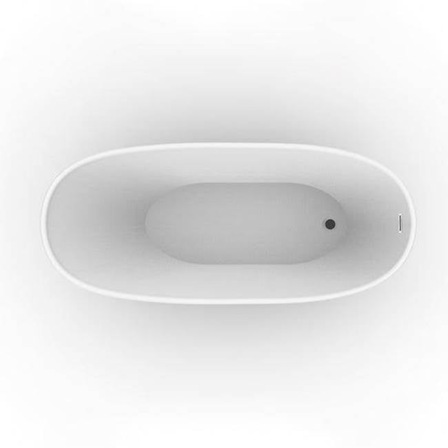 Marilyn 71'' AC Slipper Tub WH, Frestanding,Internal Drain, BN