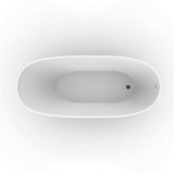 Marilyn 71'' AC Slipper Tub WH, Frestanding,Internal Drain, BN