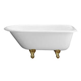 Abbey Cast Iron Roll Top WH, 48'', 3-3/8'' Holes, BN Feet
