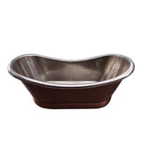 Amara Copper Dbl Sliper, 72'' No Holes, Hammered Antique