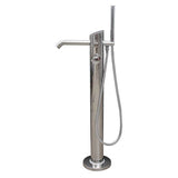 Barclay - Larkin  Freestanding Thermo Tub Filler, Polished Stainless - Polished Stainless Steel