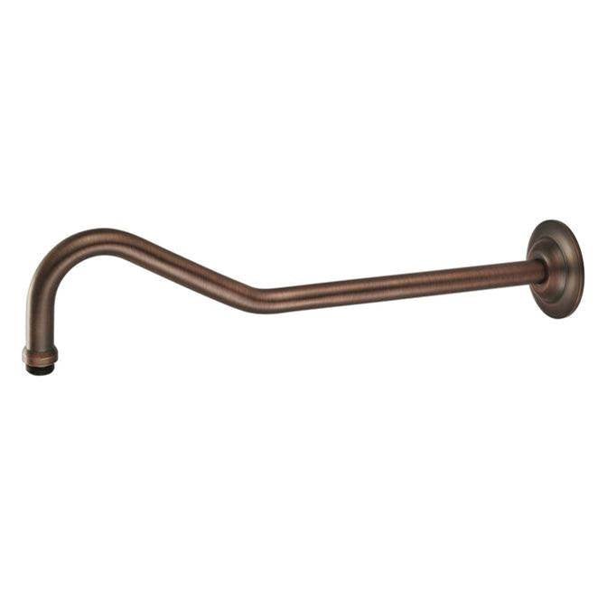 Barclay - Vintage 17'' Wallmount Brass Tube, Shower Arm w/Flange, ORB - Oil Rubbed Bronze