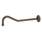 Barclay - Vintage 17'' Wallmount Brass Tube, Shower Arm w/Flange, ORB - Oil Rubbed Bronze