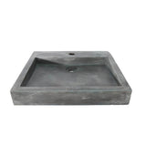 Barclay - Ewan Rect Cement Above Counter 1 Faucet Hole, Copper Green - Copper Green