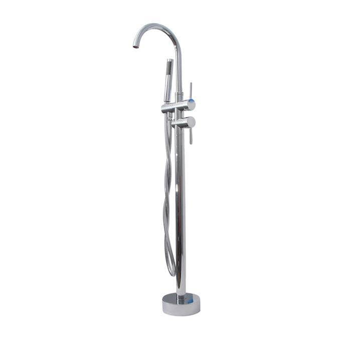 Barclay - Elora Freestanding Faucet  (Brass),W/Handshower,CP - Polished Chrome