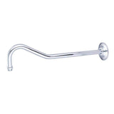 Barclay - Vintage 17'' Wallmount Brass Tube, Shower Arm w/Flange, CP - Polished Chrome