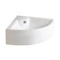 Barclay - Crandall Corner Wall Hung 26'', 1 Faucet Hole, Overflow WH - White